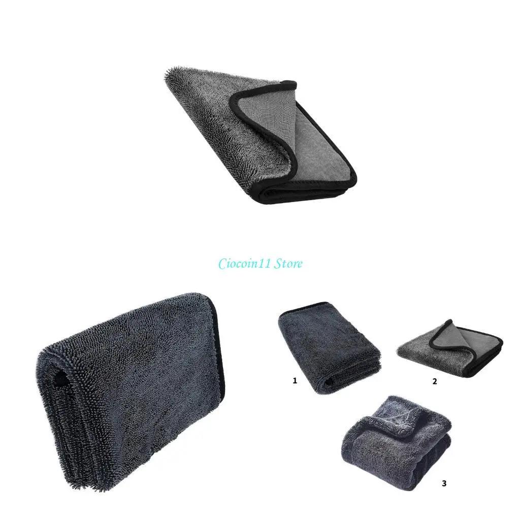

Y1UB Super Absoolbent Microfiber Полотенце с двойным слоистым промытым полотенцем Car Clate Crate High Water для