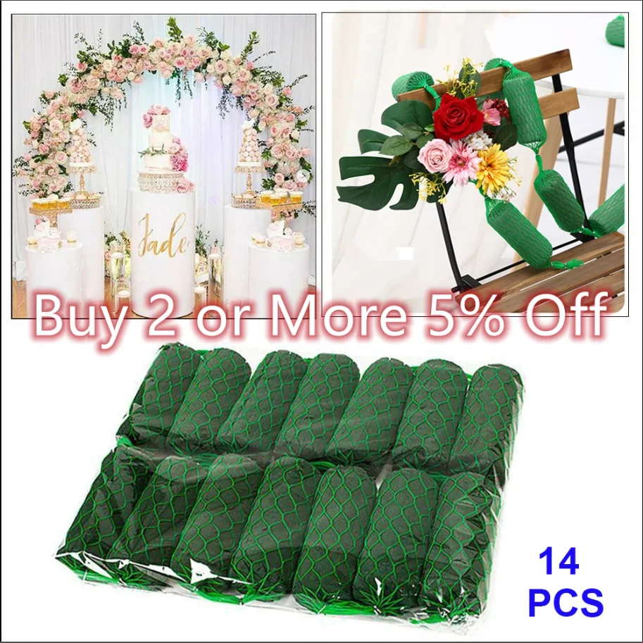 

14PCS Wedding Garland Oasis Floral Arch Foam Blocks Fresh Cut Foams Base Garden Florist DIY Flower Arrangement Foams Mud Base