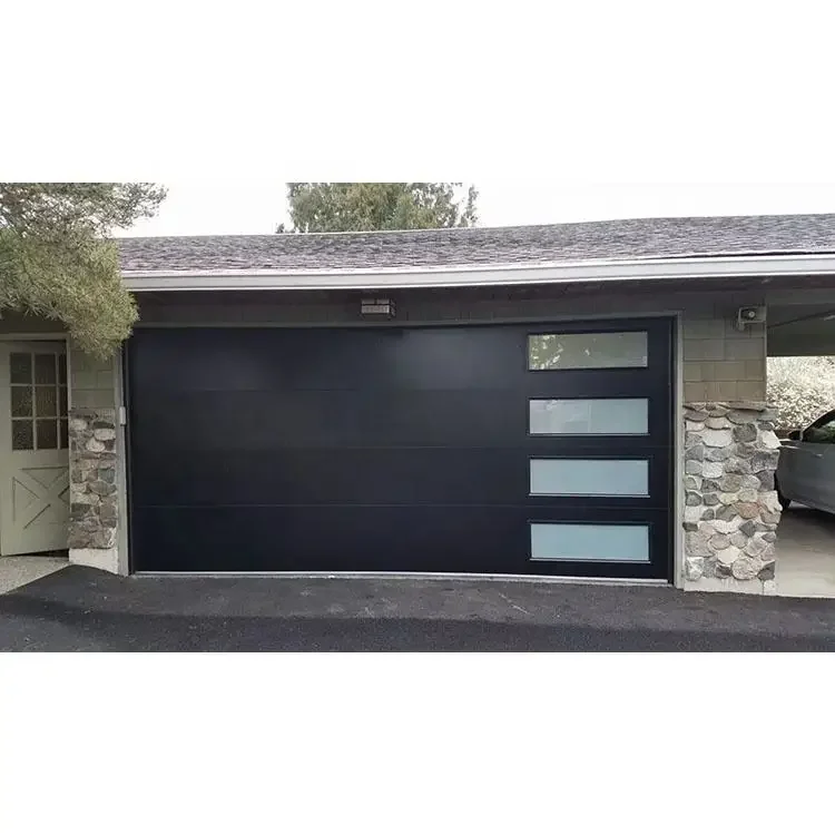 **c Custom Size Household Use Luxurious Garage Door Integrated Molding Hurricane Impact Resistant Aluminum Alloy Garage Doors