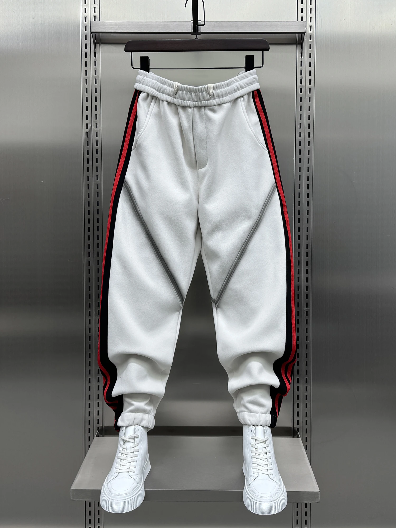 

Korean Sle Outdoor Striped Casual Pants Men's Spring New Color Blo Harlan Cuffed Trousers Loose Fit Long Youth Faion