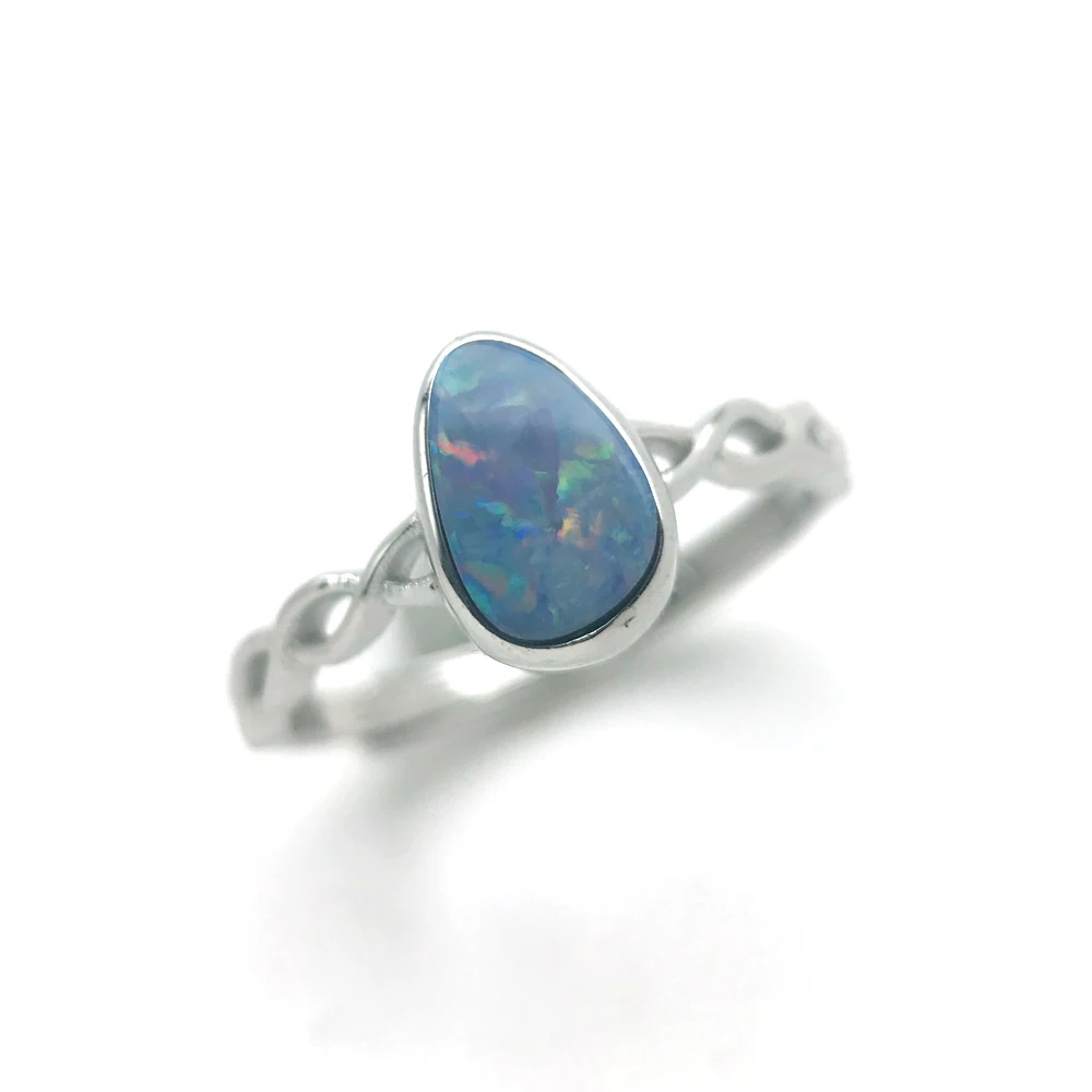 CSJ Exquisite Natural Opal Rings 925 Sterling Silver Gemstone Origin Australia Hand Made Jewelry for Women Party Gift