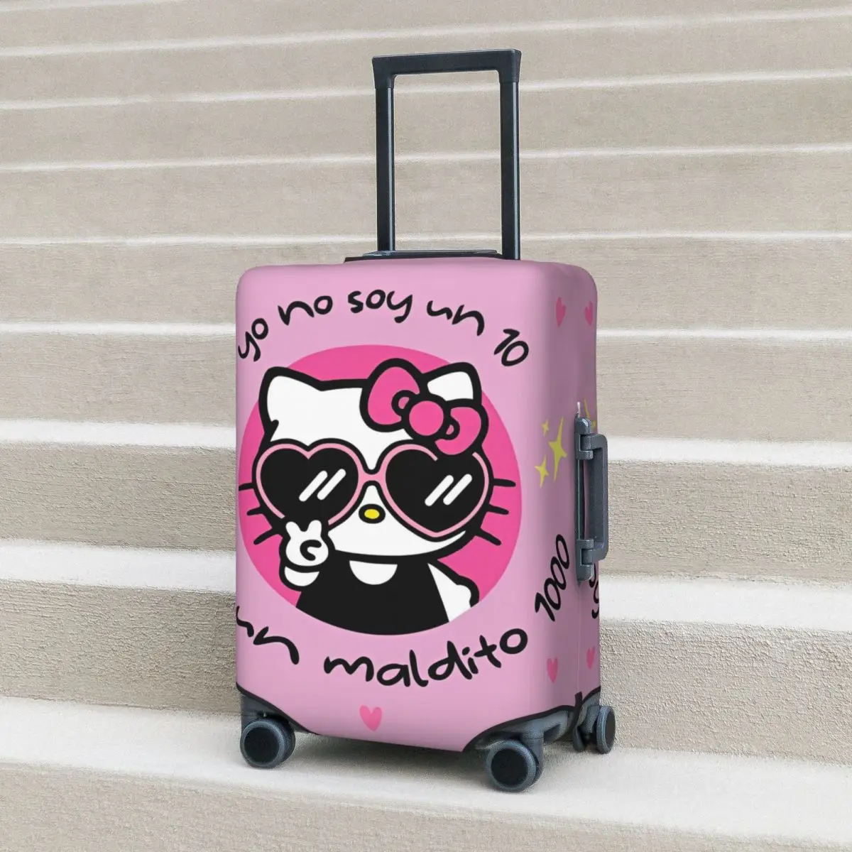 Hello Kitty Anime Y2k Kawaii Suitcase Cover Travel Holiday Strectch Luggage Case Protector