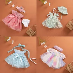 55cm Doll Princess Clothes Accessories Delicate Fashion Reborn Doll Lace Dress For 22inch Baby Doll Clothes Kids Gift Toys Kit