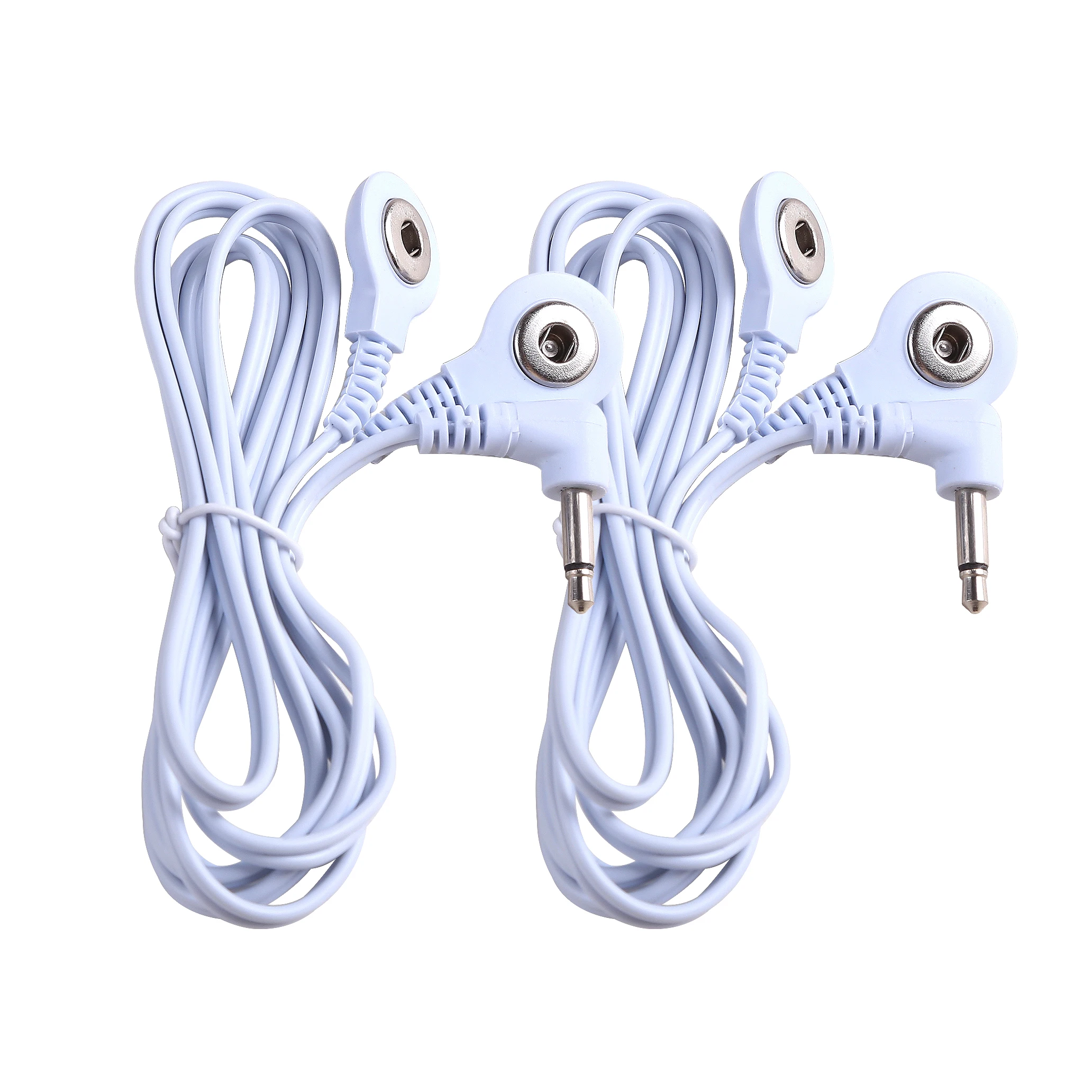 3.5mm Plug 4-ways and 2-ways Button Wire  Therapy Physiotherapy Relax for TENS Unit Tens Digital Massagers  Body Massager Pad