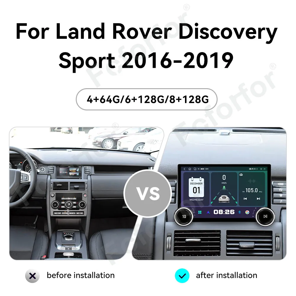 Sleek Design 11.5 Inch Android 15 Full HD Ultra Large Touch Screen GPS Car Stereo For Land Rover Discovery Sport 2016-2019