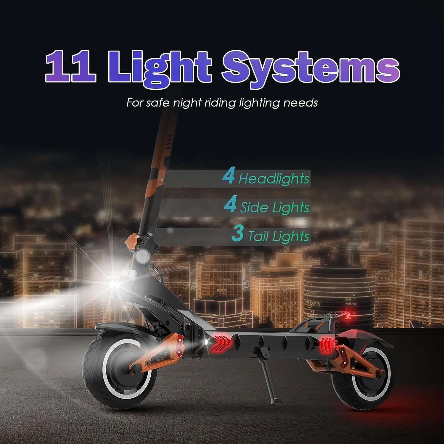 2400W Electric Scooter G3 Pro Dual Motor 52V 23AH 80km Long Range 10