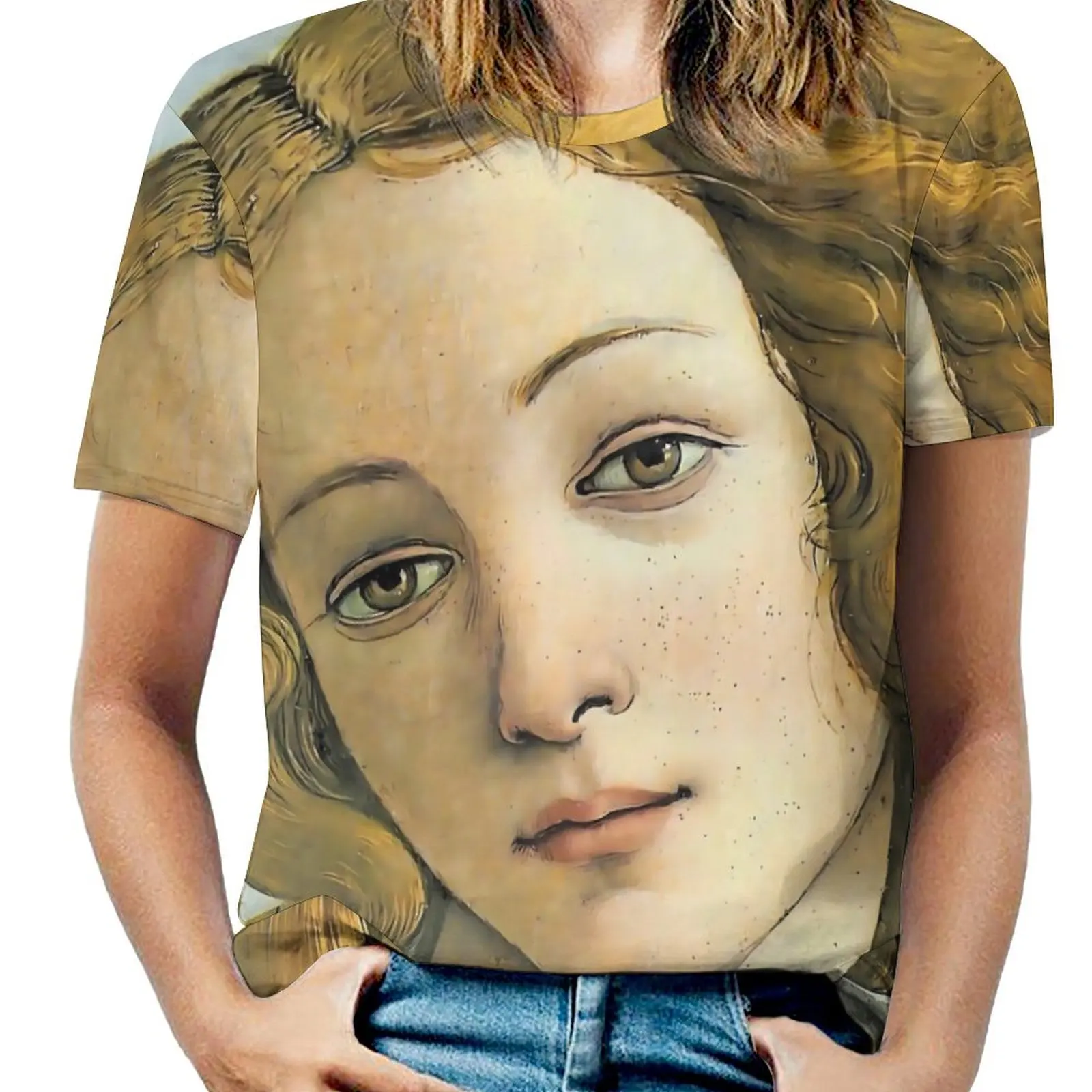 Summer Sandros Botticelli T-Shirts The Birth of Venus Casual T-Shirt Womens Short Sleeve Elegant Oversized Tees Custom Clothes