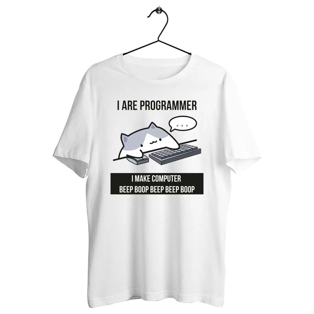 Unisex T Shirt Programmer Cat Coder Developer Software Engineer Funny Joke Awesome Tee