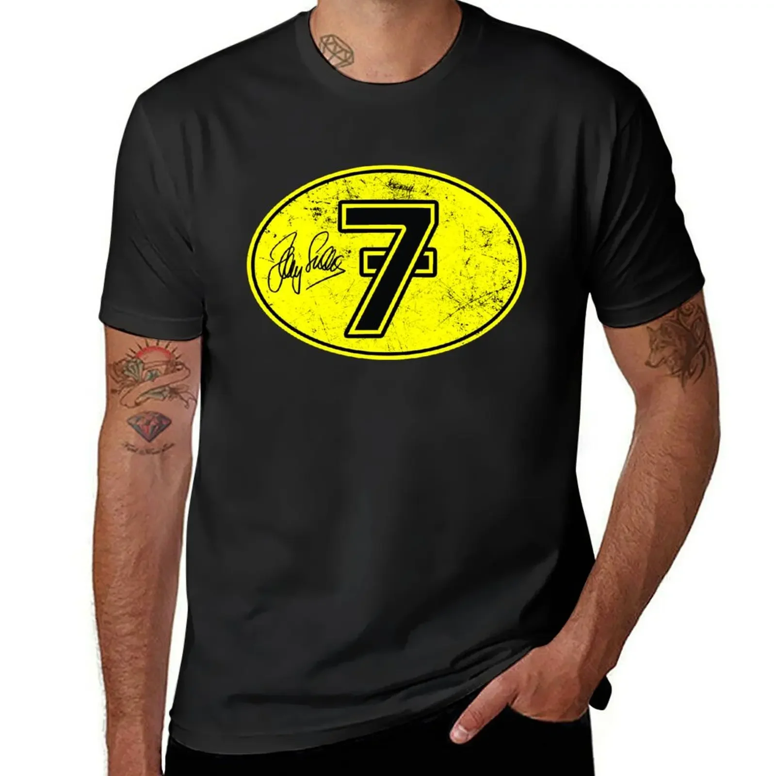 Barry Sheene Lucky 7 T-Shirt aesthetic clothes man t shirt Short sleeve tee Blouse t shirt for men