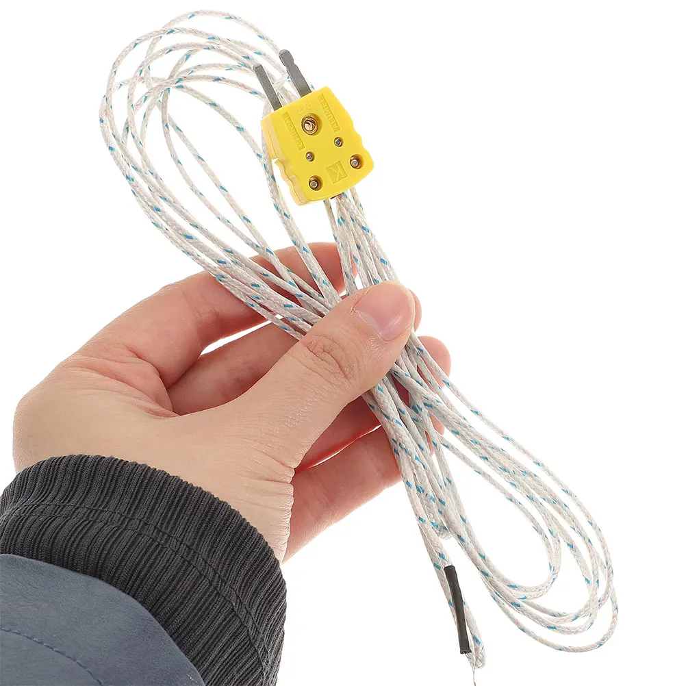 Mini sensor de sonda de temperatura termopar tipo K 3M com linha de detecção de alta temperatura para fritadeira industrial
