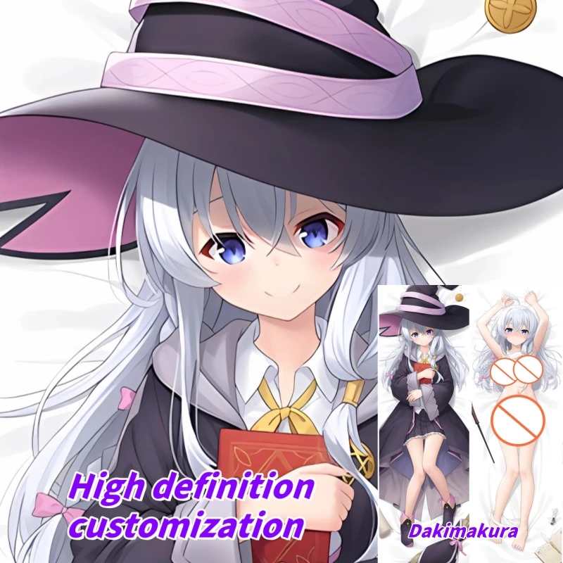 Dakimakura Anime Pillow Case Wandering Witch Elaina Double-sided Print Of Life-size Body Pillowcase Gifts Can be Customized