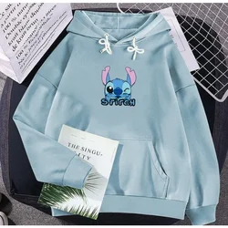 Disney Women's Hoodie Stitch Solid Color Cartoon Jacket Girls Top