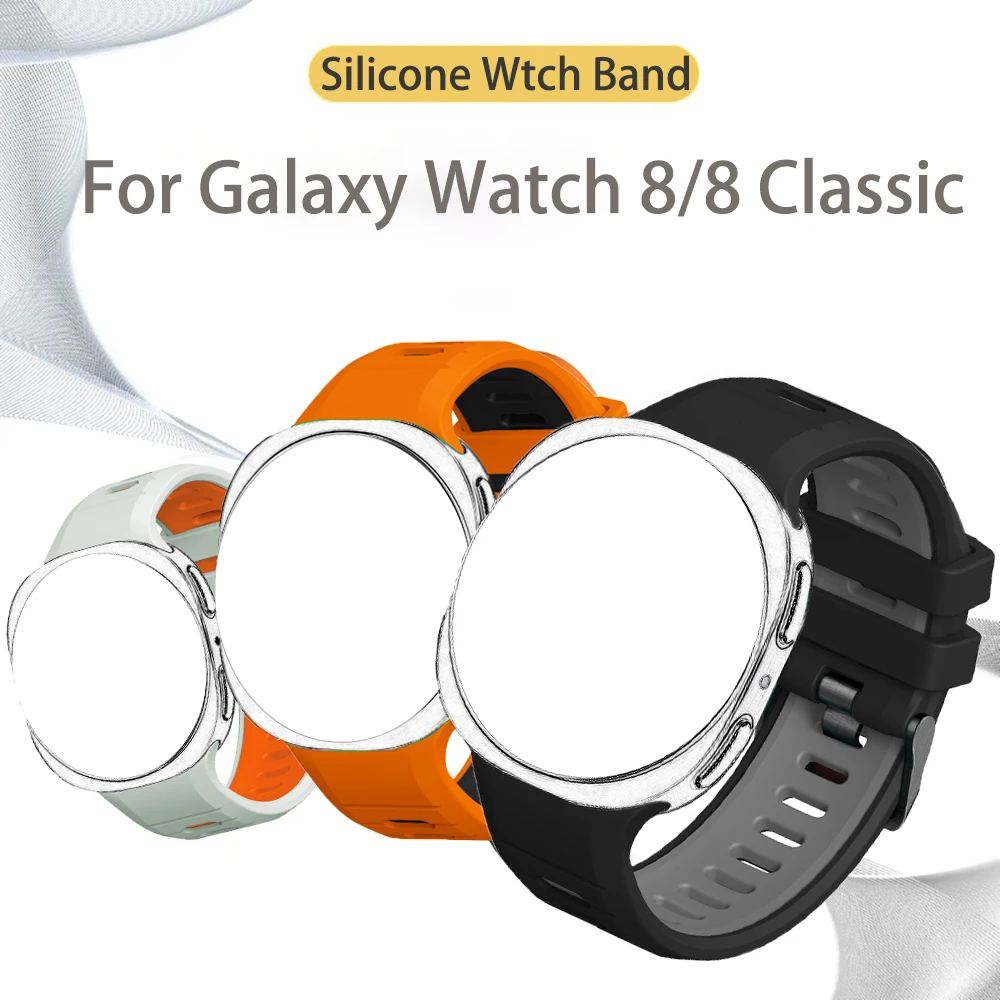 Atmungsaktive Silikon-Armbänder für Samsung Galaxy Watch 8 40 44 mm/8 Classic 46 mm Smartwatch-Zubehör Herren-Sportuhrenarmband