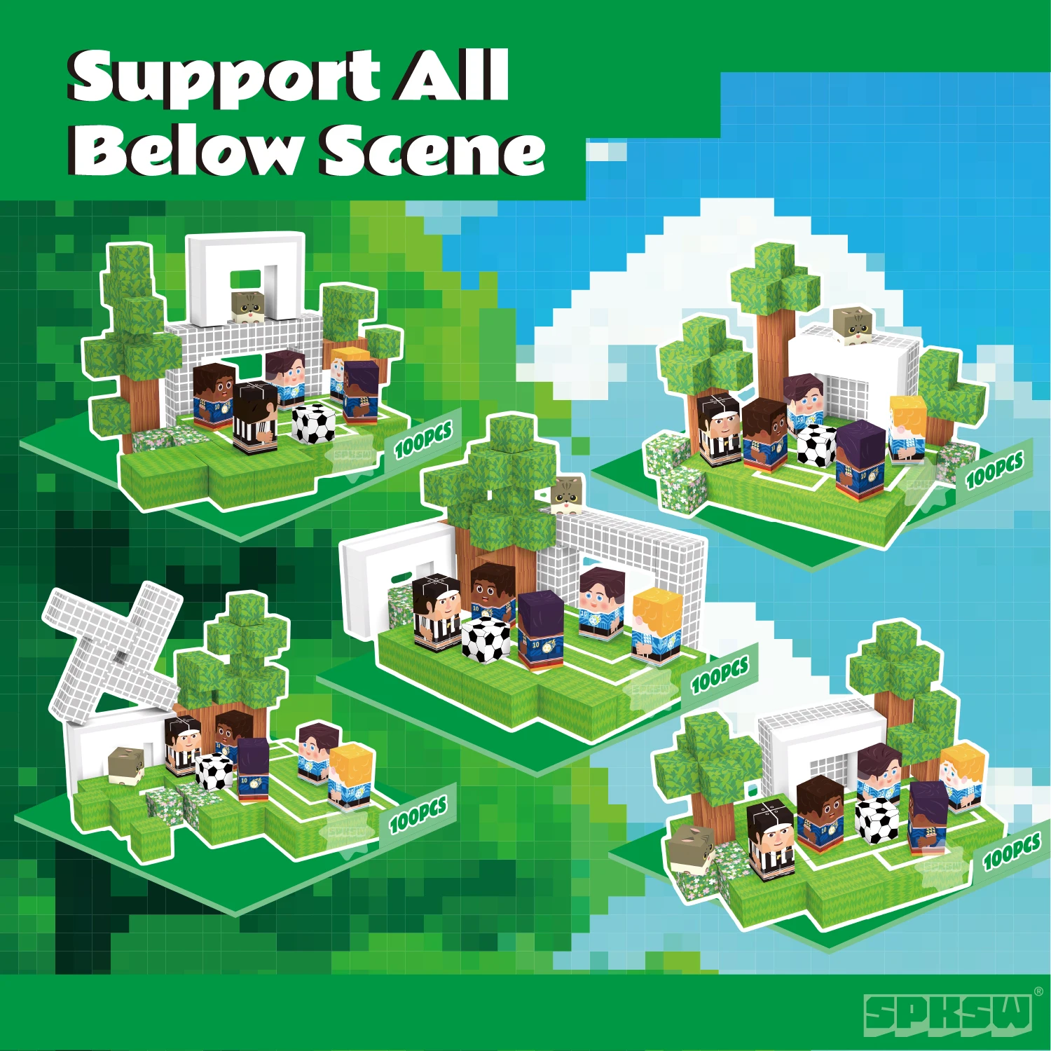 

3D DIY Forest Cabin NEW Magnetic Blocks, Football Stadium Luminous Architecture, STEM Educational Toys, Desktop Decor Ornaments