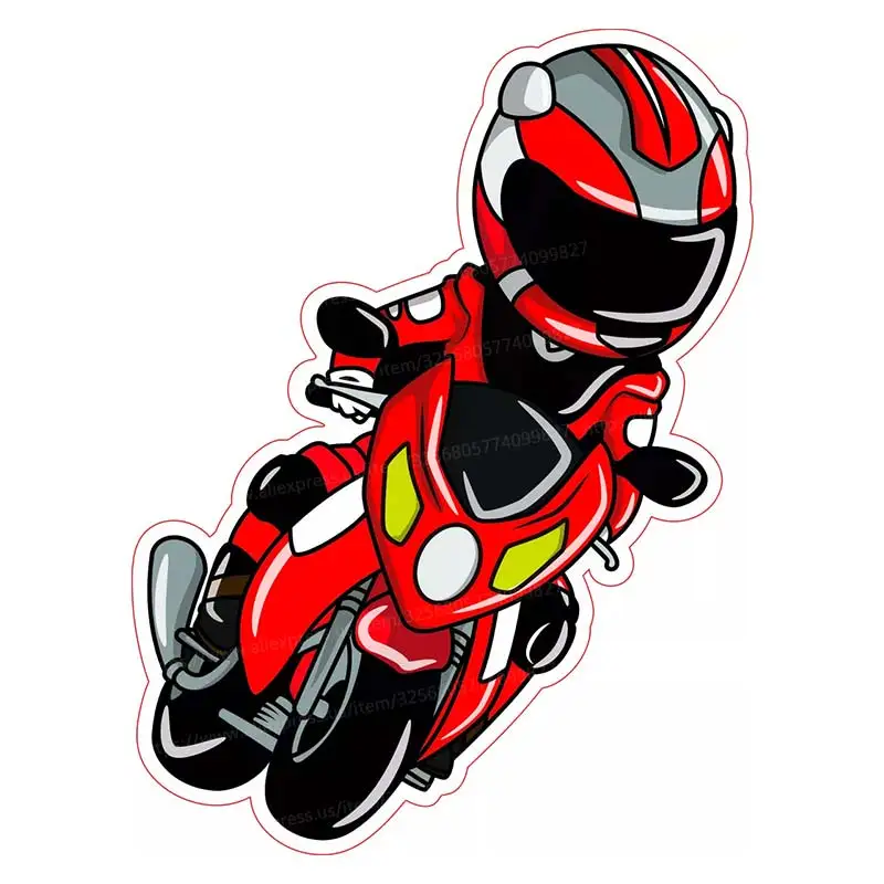 

Children Driving Motorcycle Car Stickers Vinyl Decal Waterproof Window Motorcycle Camper Bumper Truck Laptop Decoration SH536