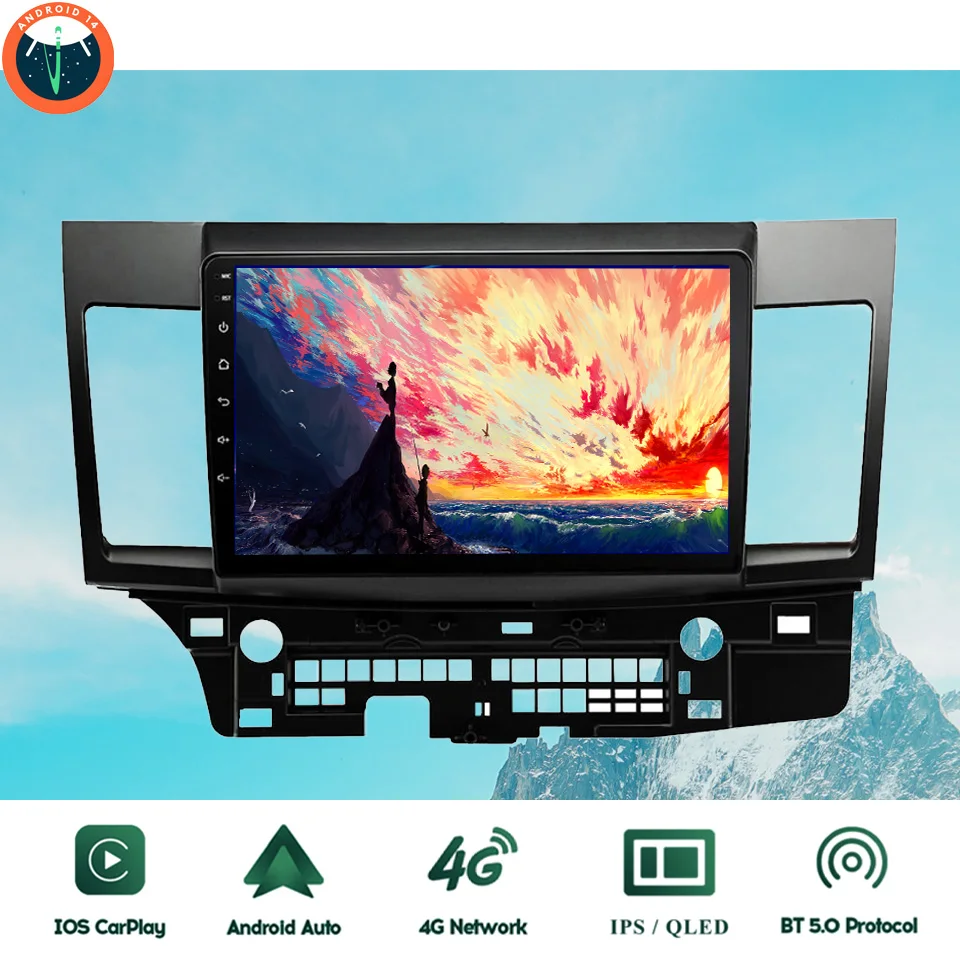 

Android 14.0 8G+128G Car Radio Video Audio Multimedia GPS Navigation HU For Mitsubishi Lancer 2007 -2018 2Din DVD Cassette DSP