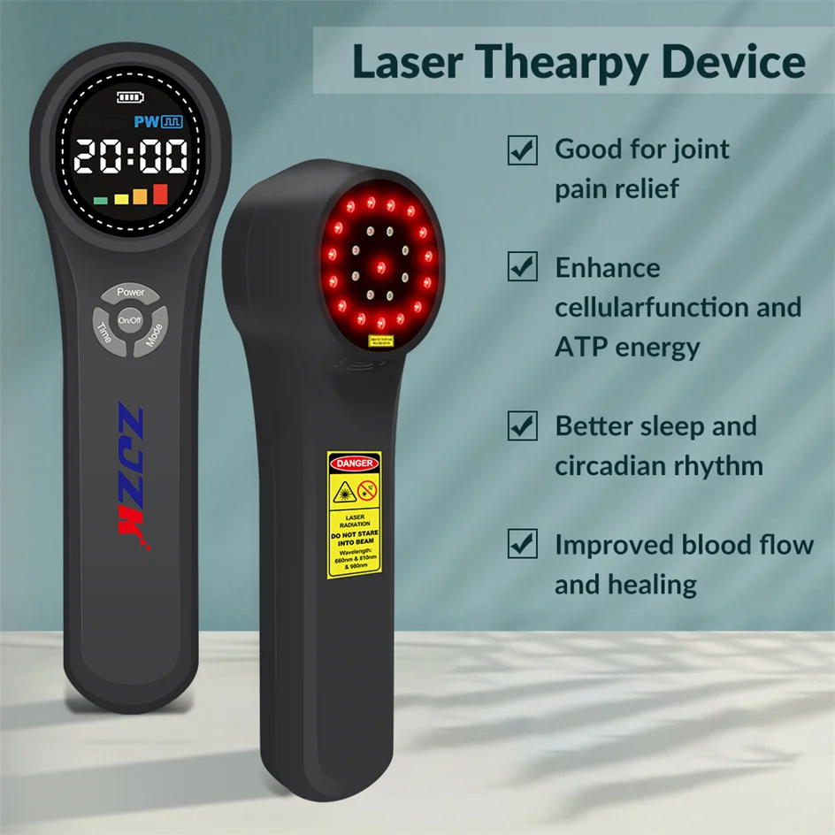 ZJZK klasa 3B 980nm 810nm 660nm przenośna ręczna terapia światłem zimnym laserem zastosowanie w podróży maszyna do terapii laserowej na ramię człowieka