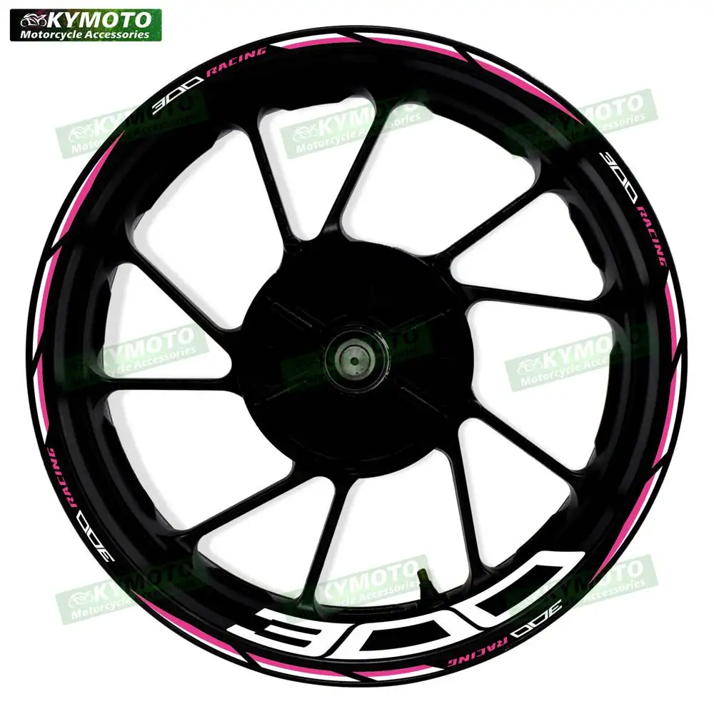 For Z300 Z 300 motorcycle accessories 17 inch front and rear wheel decals fairing hub rim reflective stickers decoration