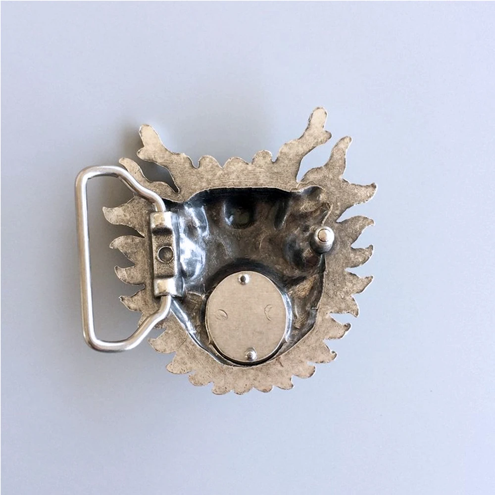 Vintage Silver Plated Imitate Plastic Peal Rhinestones Dragon Belt Buckle BUCKLE-AN005SL
