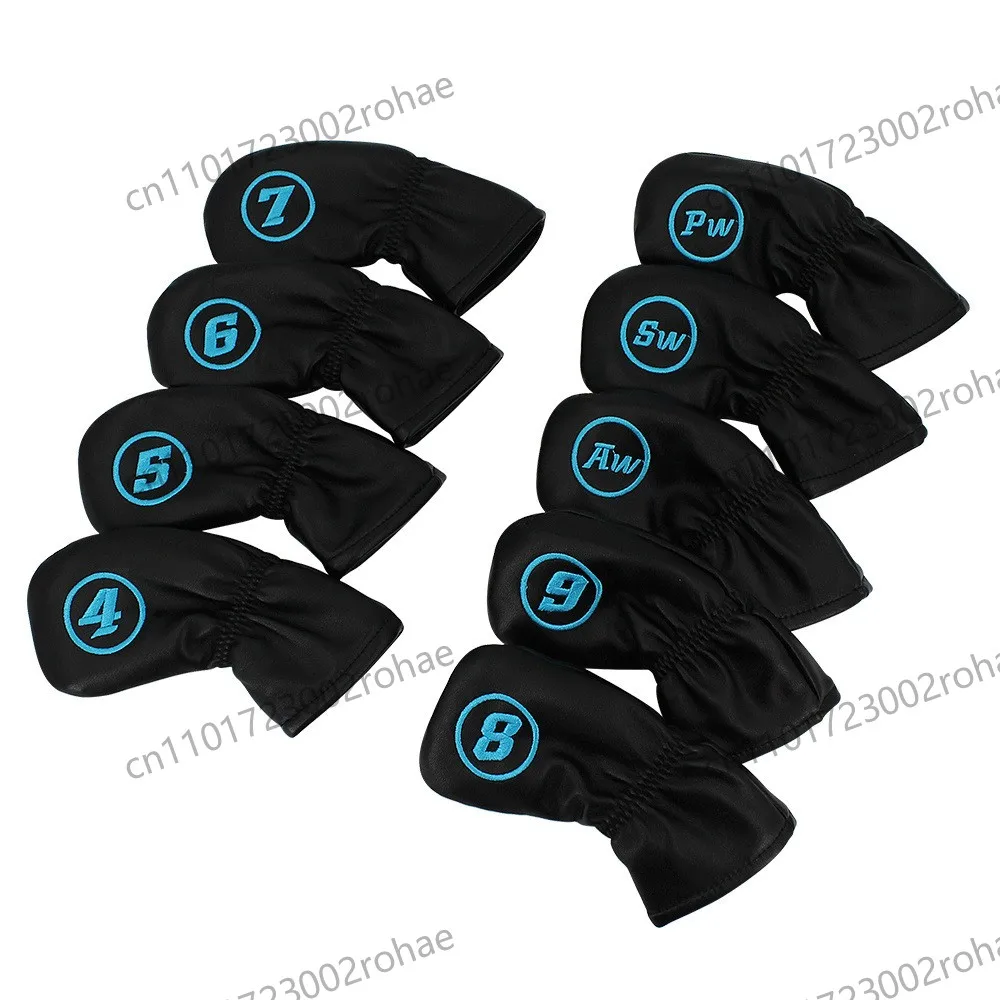 

Waterproof PU Iron Headcovers | Clean Solid Color Golf Club Protector Caps