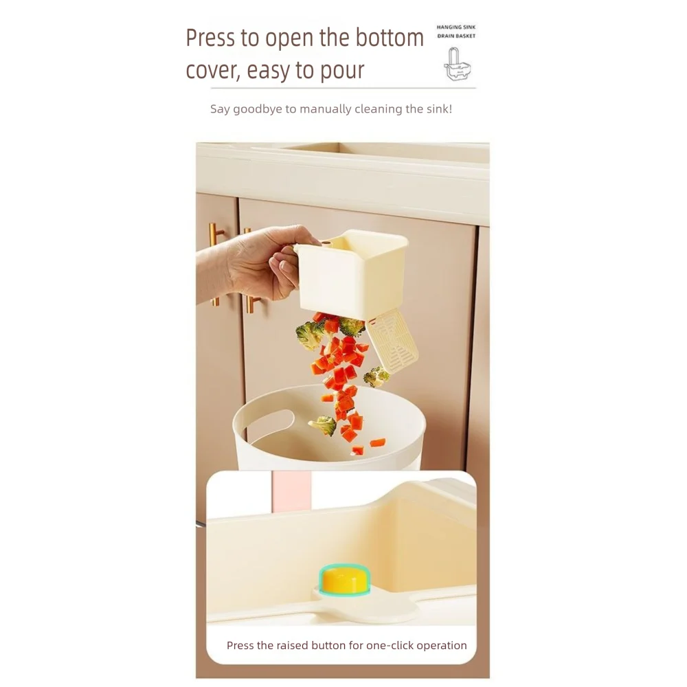 

Durable Push-type Sink Drain Basket Separate Anti-leakage Kitchen Sink Filter Basket Versatile Sink Storage Rack