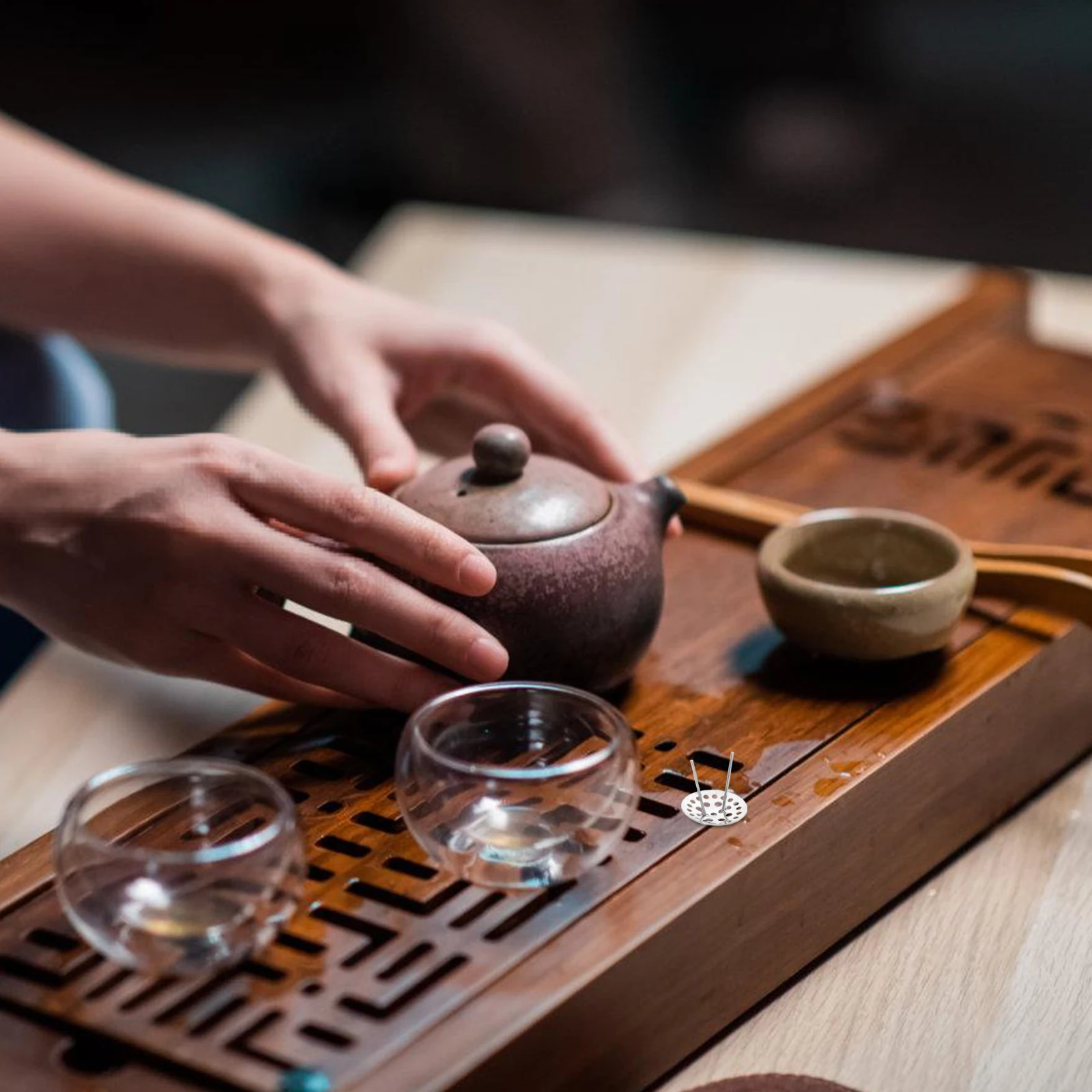 

Fine Mesh Tea Strainer 2Pcs Purple Clay Teapot Filter for Loose Leaf Tea Infuser Tea Party Accessories Women