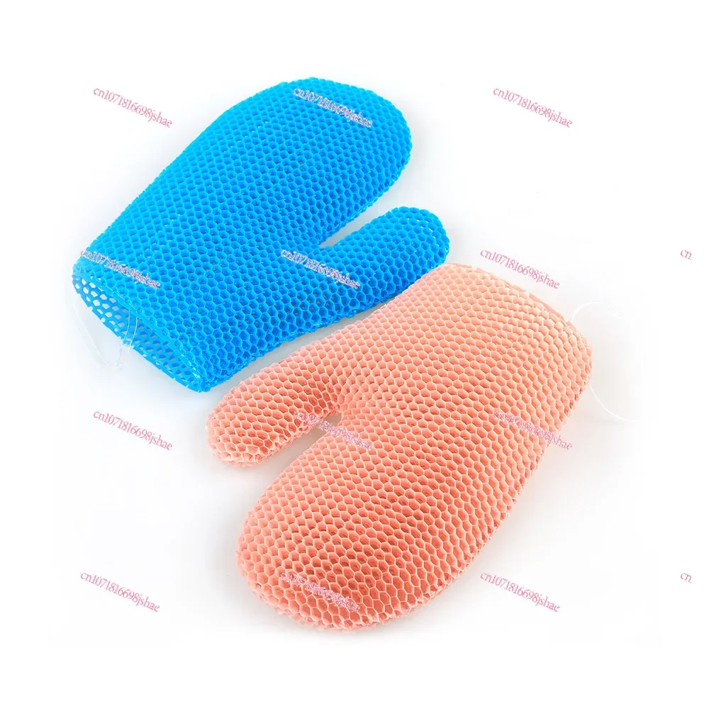 Outdoor Honeycomb Cleaning Bath Gloves, Exfoliating Bath, Bath Rubbing, Back Towel, Makeup Remover Finger Cover