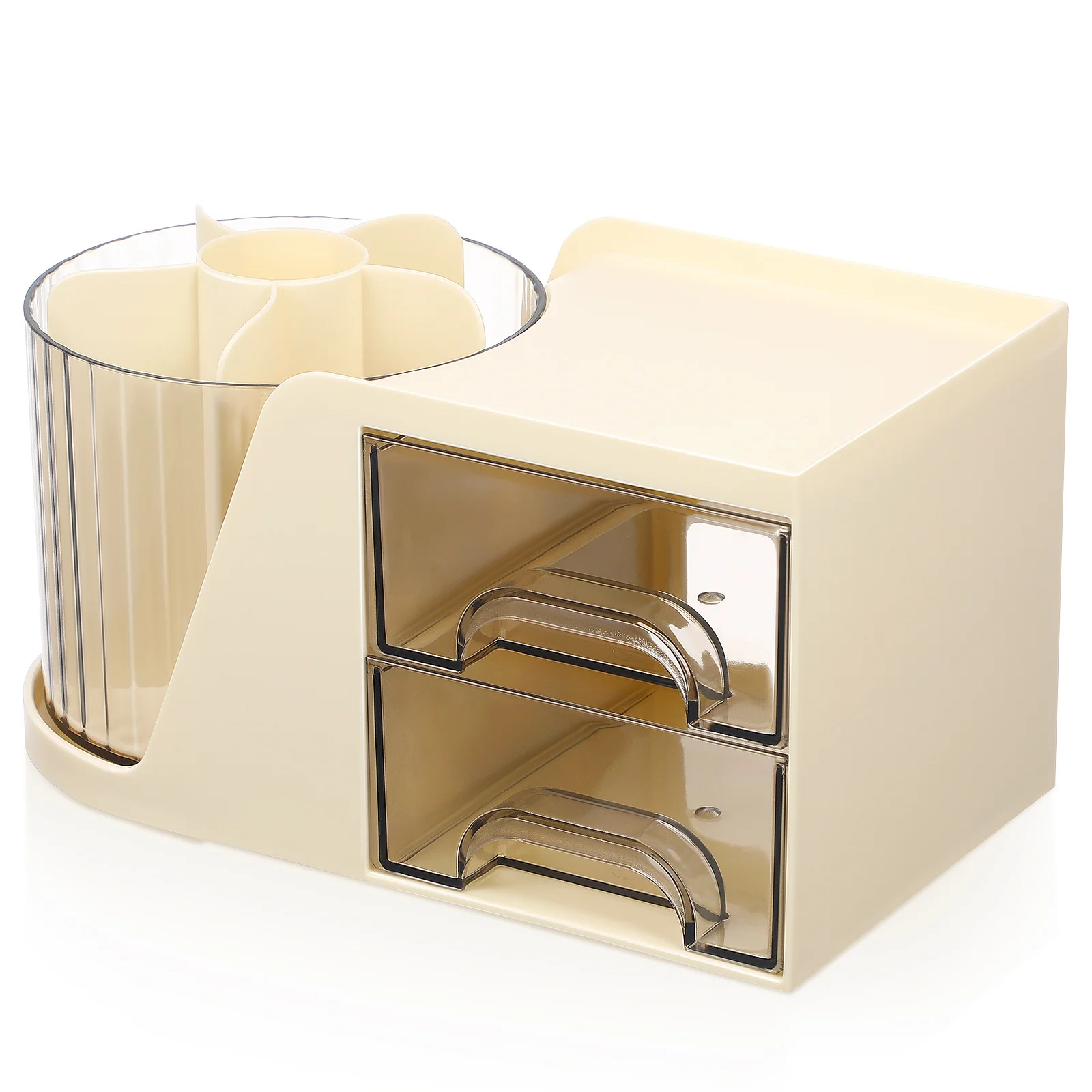 1pcs Desk Storage Organizer Pen Holder Divided Compartments Smooth Drawers For Office Stationery Makeup Tools Desktop Accessory