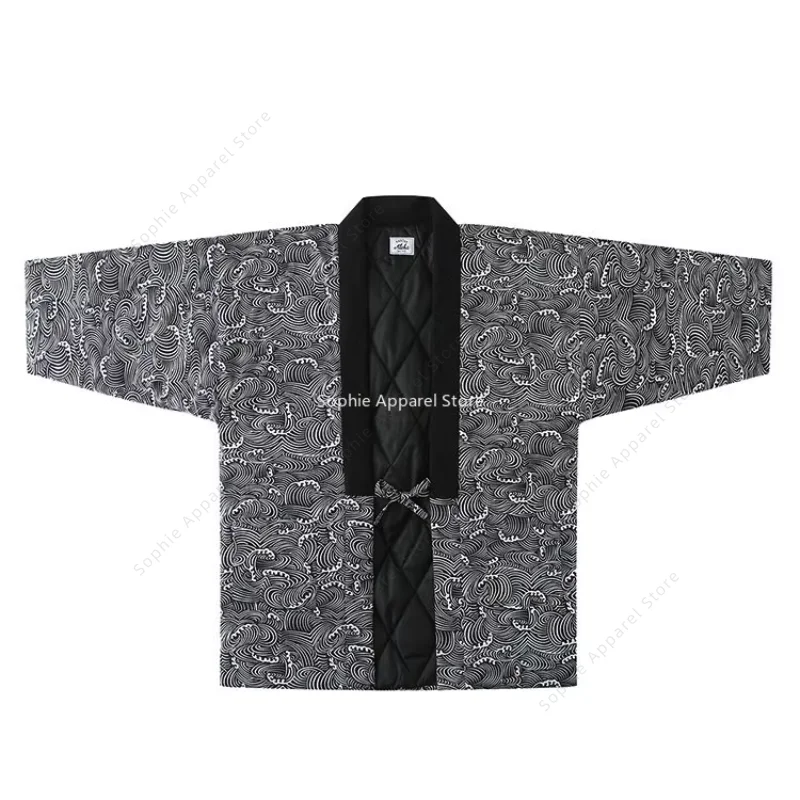 

Japanese Hanten Jacket Kimono Winter Coat Men Women Quilted Warm Cardigan Vintage Loose-Fit Outerwear