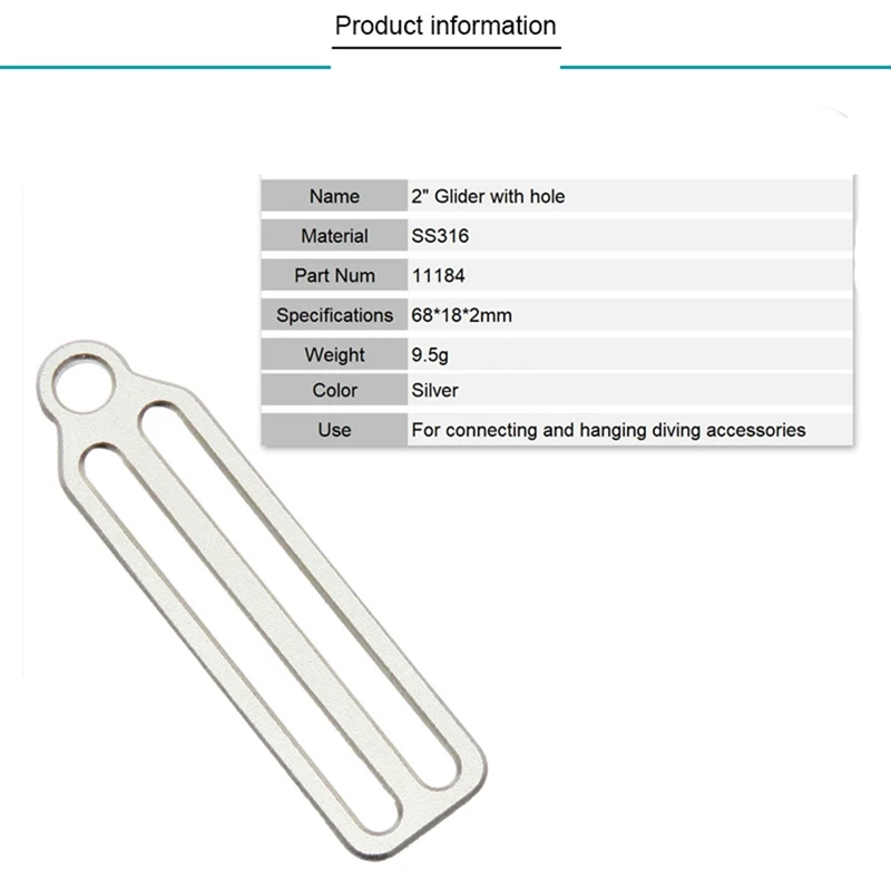 Tecnología de buceo, hebilla de fijación BCD, retenedor de cuerda para correas de 2 pulgadas, accesorios de buceo