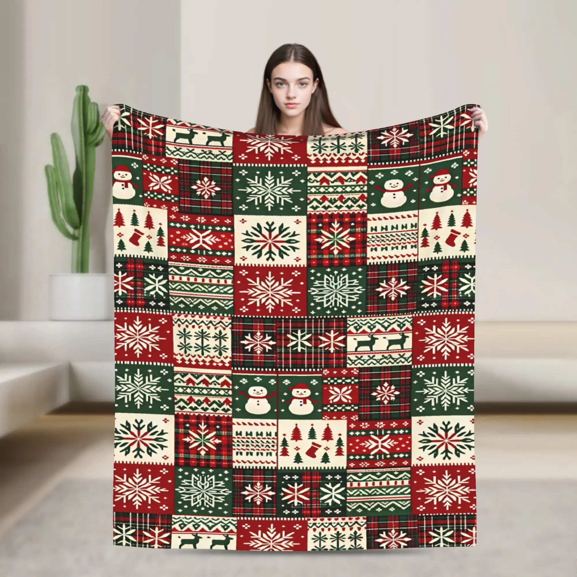 Christmas Ugly Sweater Print Blanket Flannel Bedding Throws For Couch Bed Super Warm Design Quality Bedspread Birthday Gift