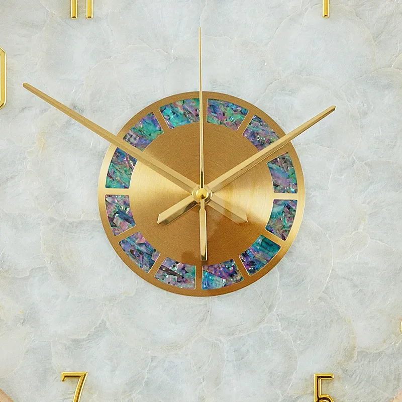 2024 New Light Luxury High End Shell Wall Clock Modern Simple Living Room Home Decor Internet Celebrity Watch