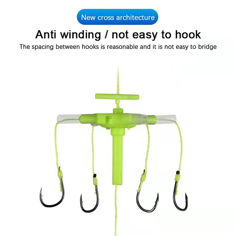 Explosion Fishing Hooks Flap Carp String Hook Anti-Winding Spider Hooks Set High Carbon Steel Fishhooks for Stream Tackle image 2