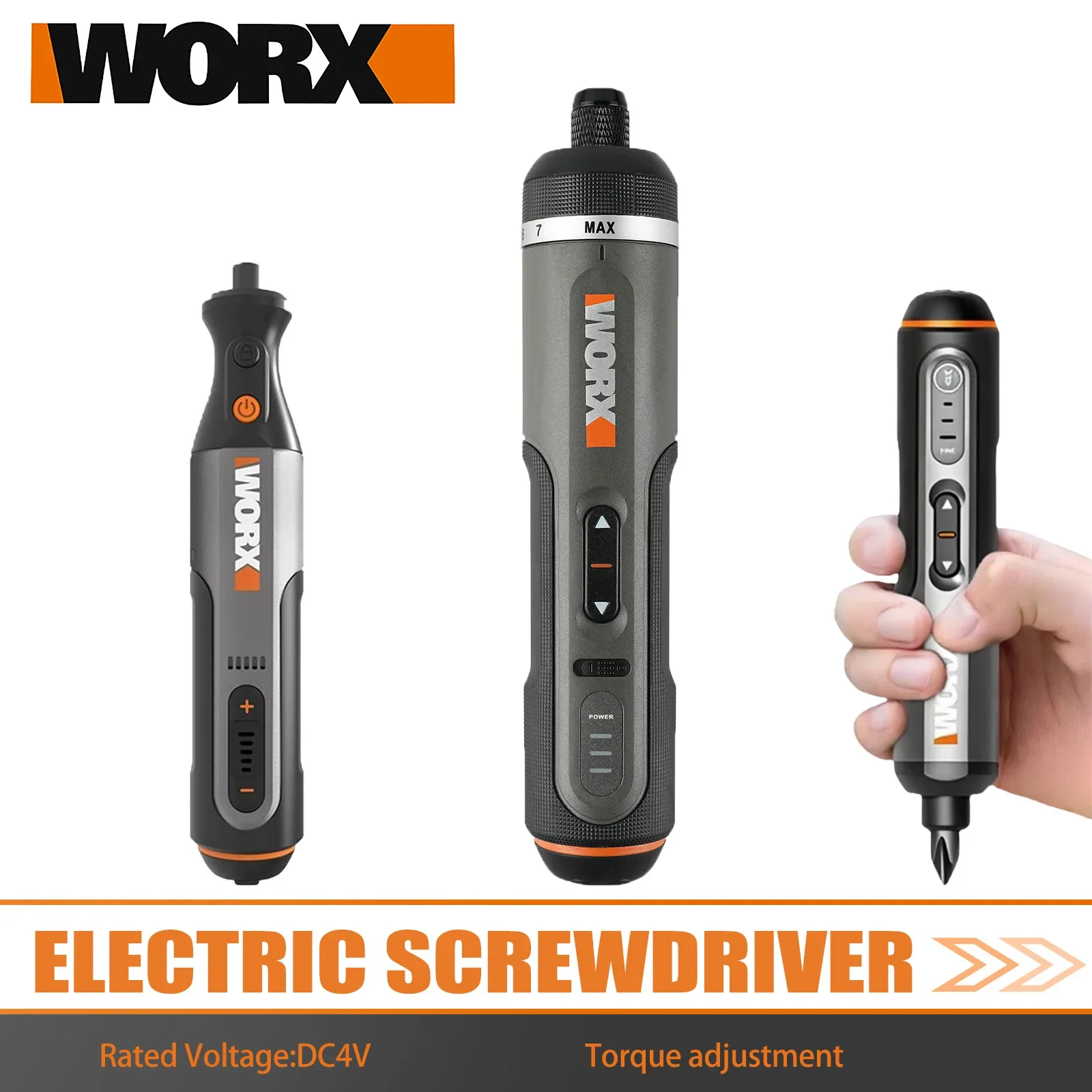 Worx WX242 WX240.7 WX240 WX106 USB Rechargeable Cordless Electric Screwdriver Set Intelligent Mini Power Drill Home Repair Tool