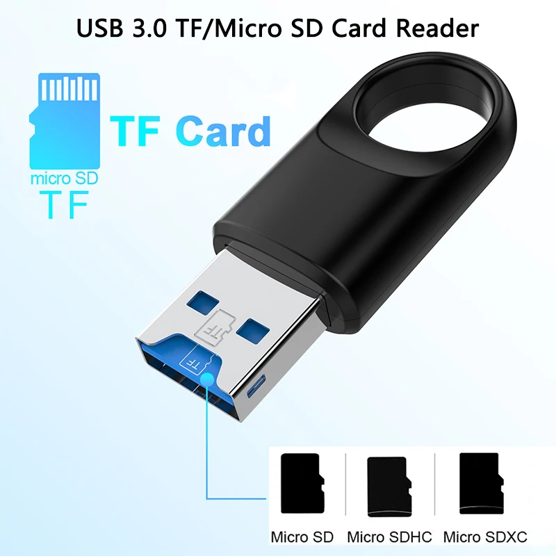 1PCS Memory Card Reader Adapter USB 3.0/2.0 High Speed Flash Memory Card Adapter Hub for TF SD PC Computer Laptop