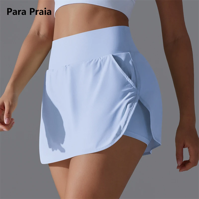 

Для пляжа, теннисные юбки для женщин с шортами, с высокой талией, Спортивная юбка для гольфа с контролем живота, шорты для бега с карманами