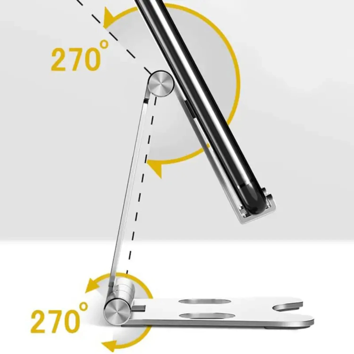 Handy-Ständer, Smartphone-Ständer aus Metall mit verstellbarem Winkel, Desktop-Telefonhalter für alle Telefone und Tablets