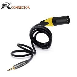 Gold Plated 3.5mm Mono Jack 3pins Male to XLR Male Audio Signal Balanced Microphone Interconnect Cable Quarter Inch to XLR Cord