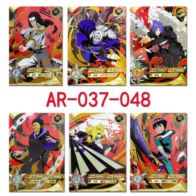 

New Anime Naruto Ar Card Hatake Kakashi Killer Bee Yakushi Kabuto Hyuga Neji New Collection Man Children's Toys Birthday Gifts