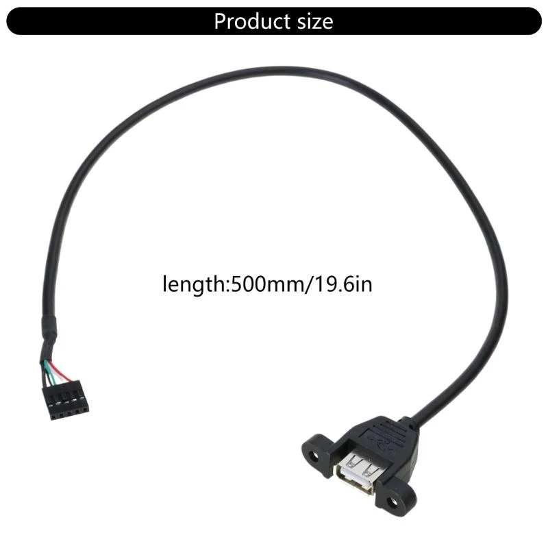 جودة USB2.0 أنثى إلى اللوحة الأم 9Pin كابل رأس USB IDC كابل للوحة الأم الموثوقة