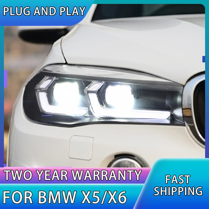 Car Styling for BMW X5 F15 X6 F16 LED Headlight 2013-2019 F85 E70 E71 DRL Turn Signal High Beam Projector Len BMW X5 Headlamp