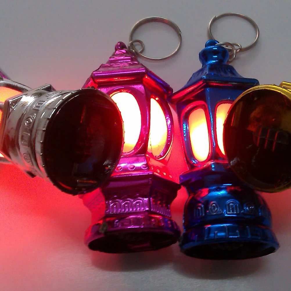 20Pcs แบบพกพา Mini LED โคมไฟพวงกุญแจ Design Key Chain พวงกุญแจโคมไฟของขวัญ (สีสุ่ม) LED Ramadan โคมไฟของขวัญ Light