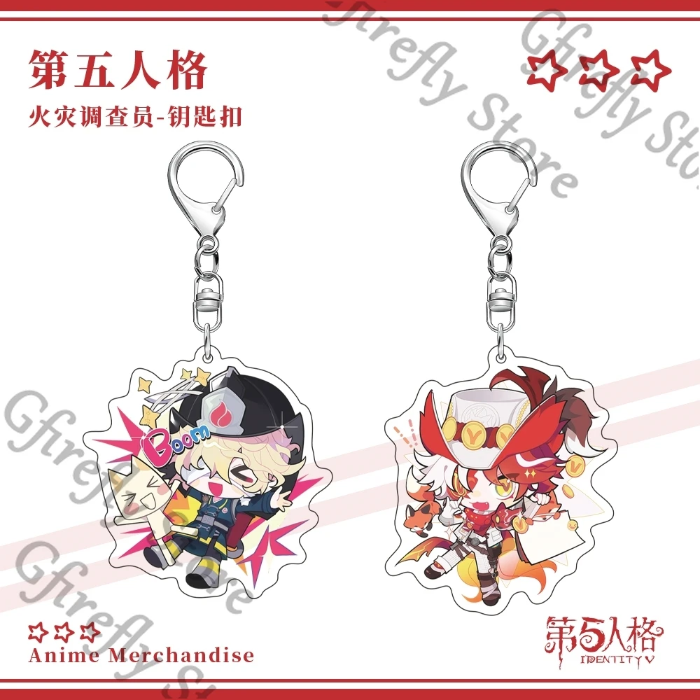 

Pendant Identity Ⅴ Anime Creativity Bag Keyring Hanging Drop Florian Brand Acrylic Strap Colleagues Game Keychain Ambitus Gift