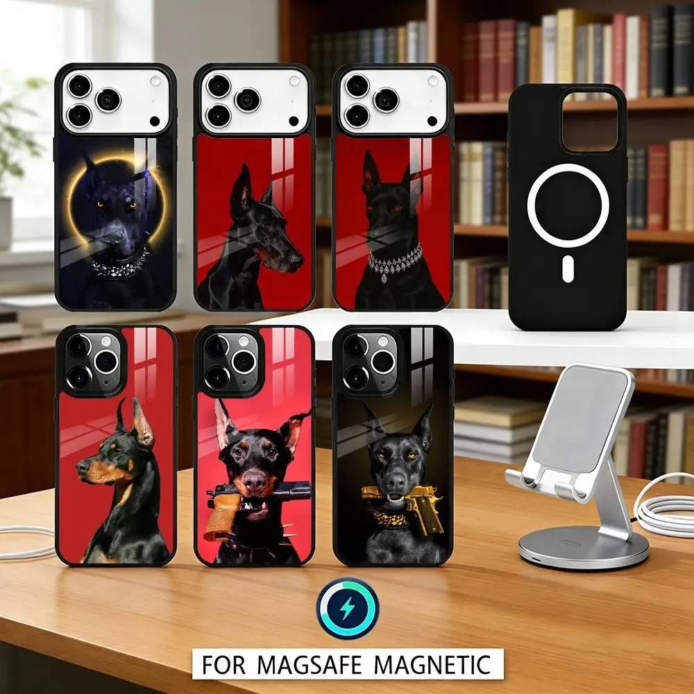 

Doberman Dog Phone Case For iPhone 17,16,15,14,13,12,Pro,Max For Magsafe Magnetic Wireless Charging