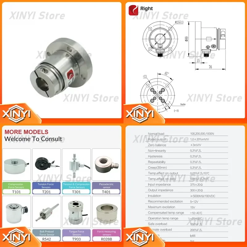 T201J Tension Sensors for Measuring Dynamic Forces in Various Environments