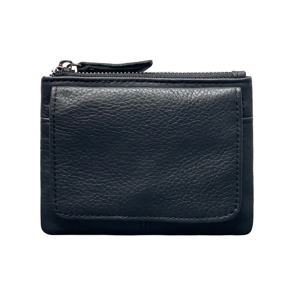 Creative Solid Color Real Leather Coin Purse Small Multi Card Slot Short Wallet Minimalist Multi-functional Card Holder Outdoor