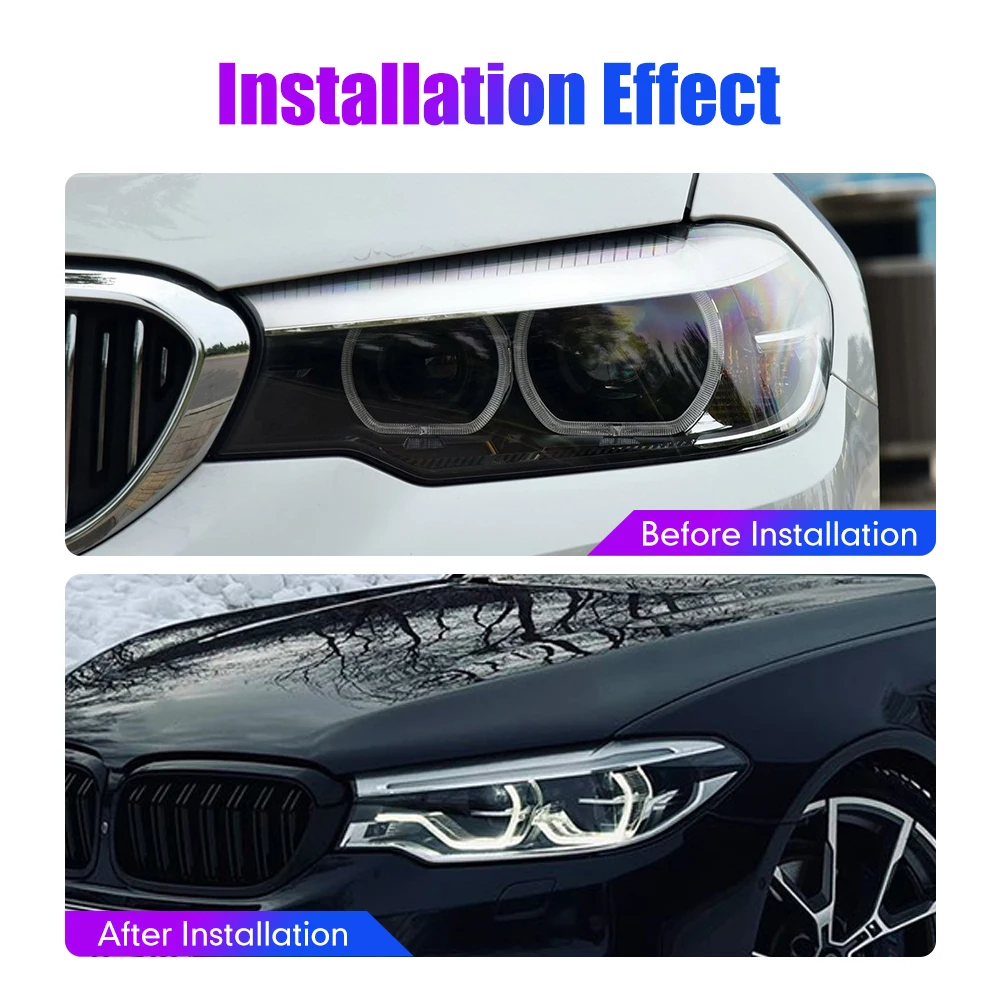 Pair Of LED Car Headlight Assembly For BMW 5 Series G38 G30 2018 2019 2020 Modified Front Head Lamp Plug and Play DRL Headlights