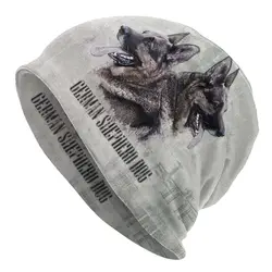 Custom German Shepherd Dog Beanies Caps For Men Women Unisex Streetwear Winter Warm Knit Hat Adult Alsatian Wolf Dog Bonnet Hats