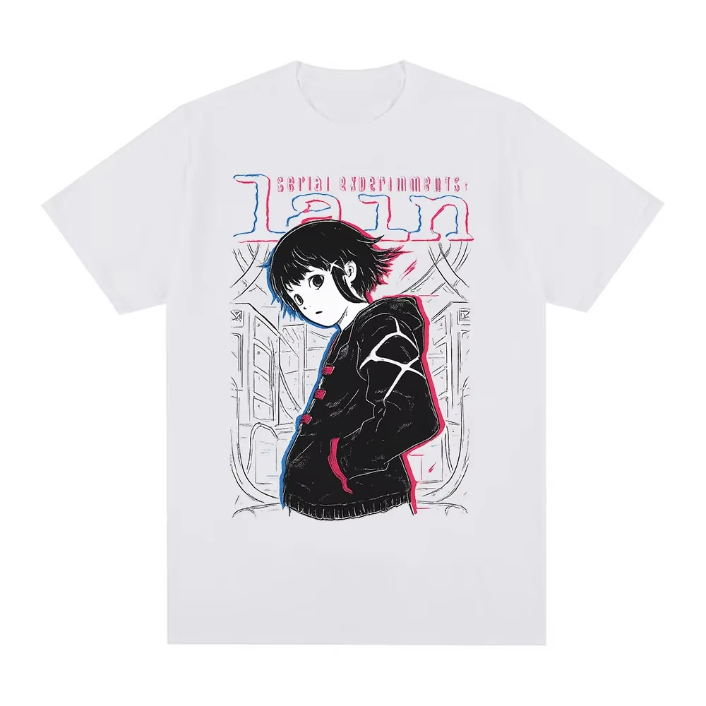 Unisex Casual Sci-fi Short Sleeve With Iwakura Lain Manga Anime Serial Experiments Lain Comfortable Women And Men T-Shirt