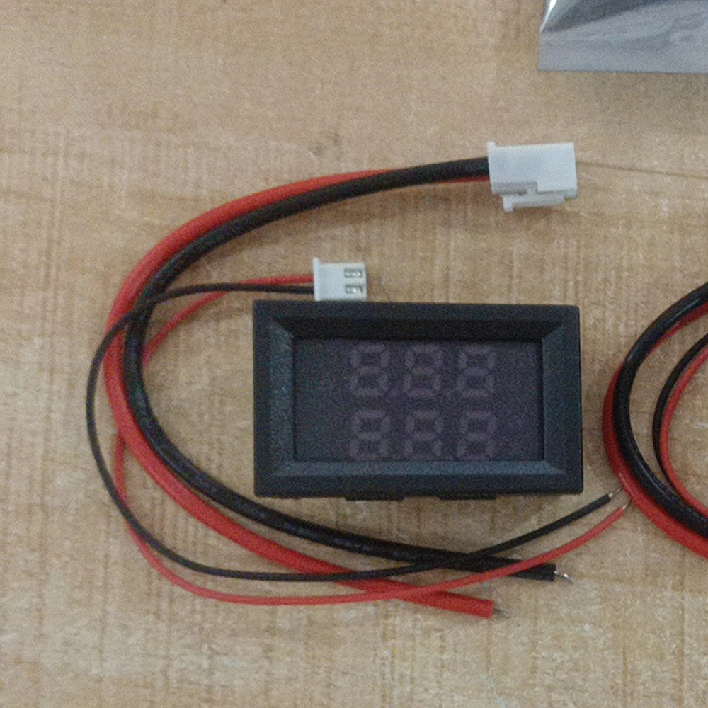 M6120 デジタル電圧計電流計 DC6-120V 10A 青赤デュアル LED ディスプレイ電流電力計テスター ワイヤー付き